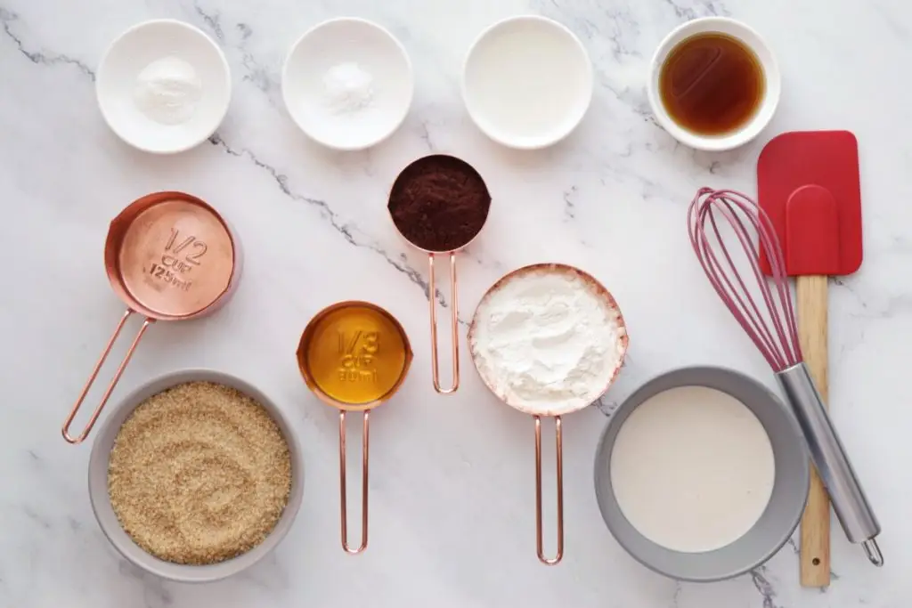 Ingredients for Sourdough Discard Vegan Chocolate Cake