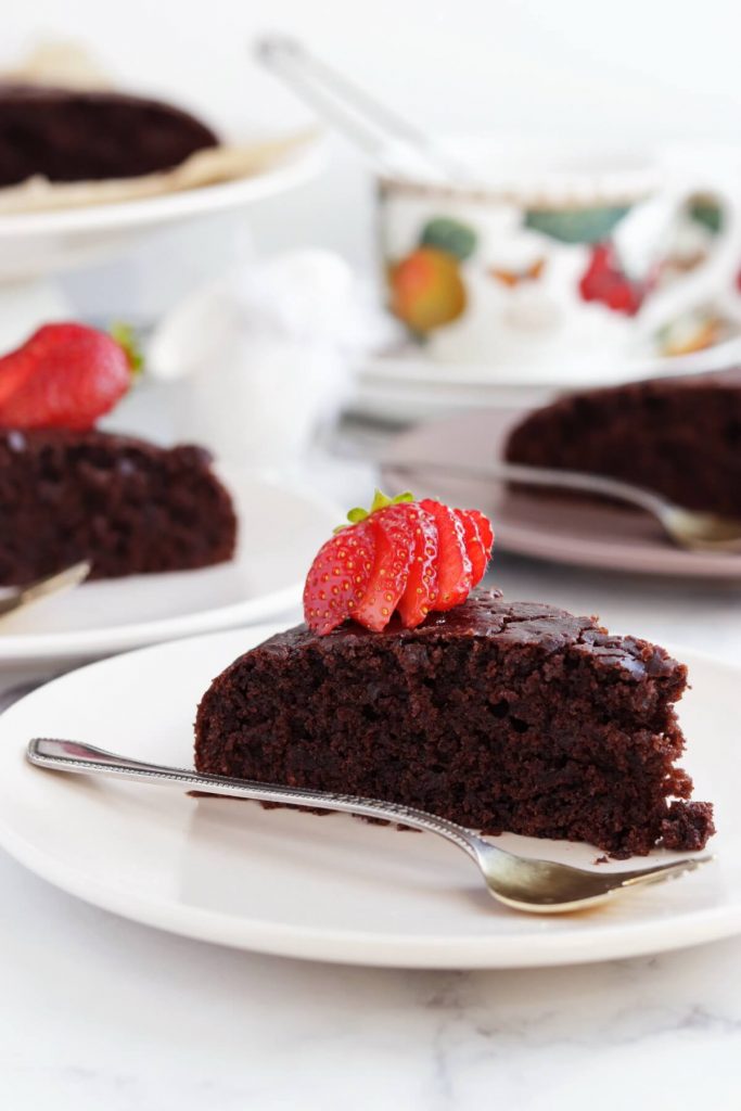 Delicious rich chocolate cake