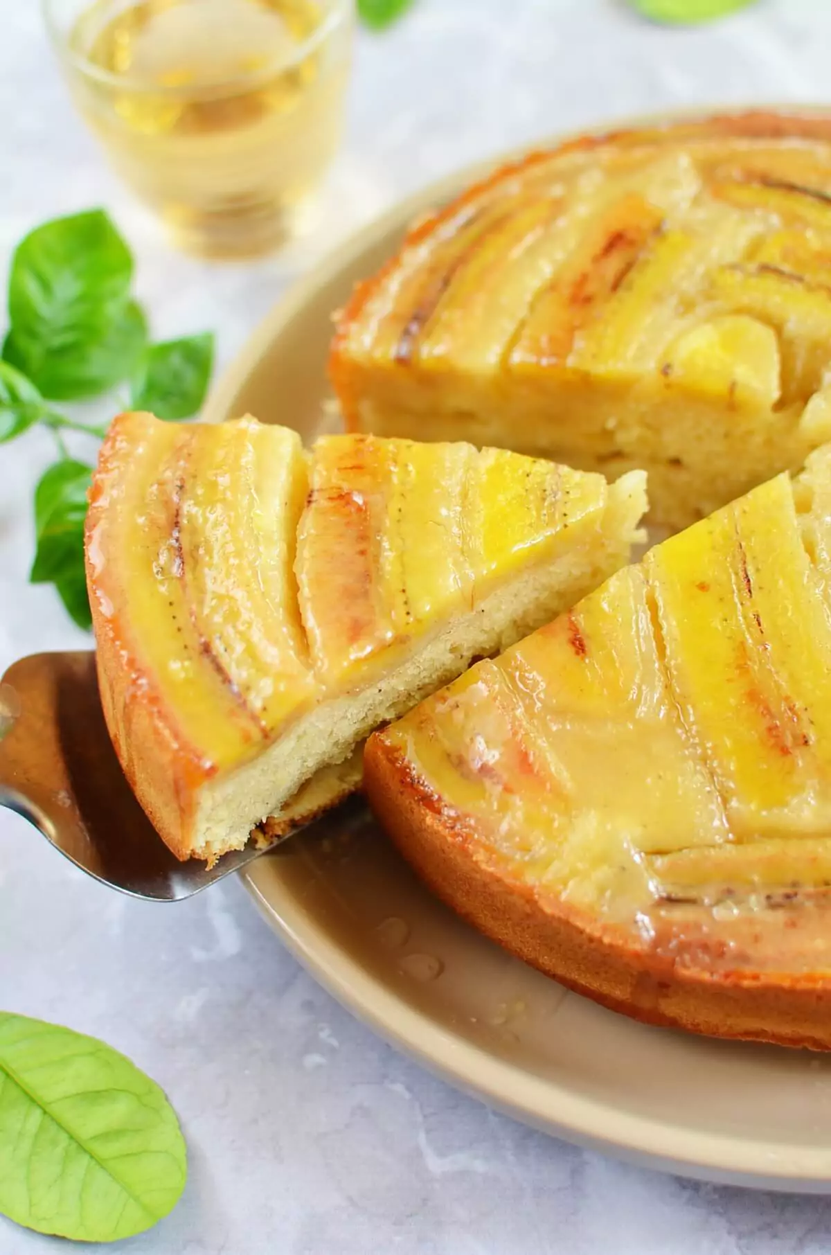 Sticky Upside-Down Banana Cake