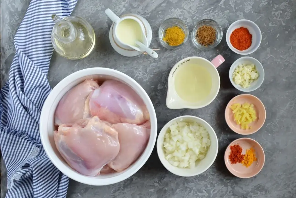 Ingredients for Tandoori chicken