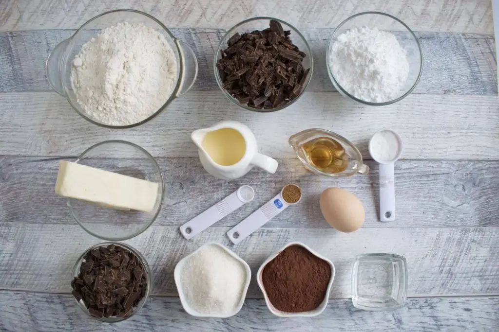 Ingredients for Triple Chocolate Scones Supreme