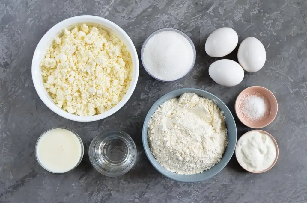 Ingredients for Vareniki with Farmers Cheese