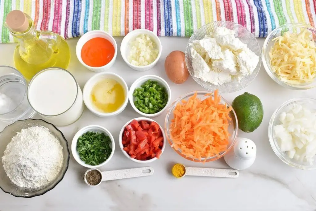 Ingredients for Vegetable Cheese Crepes