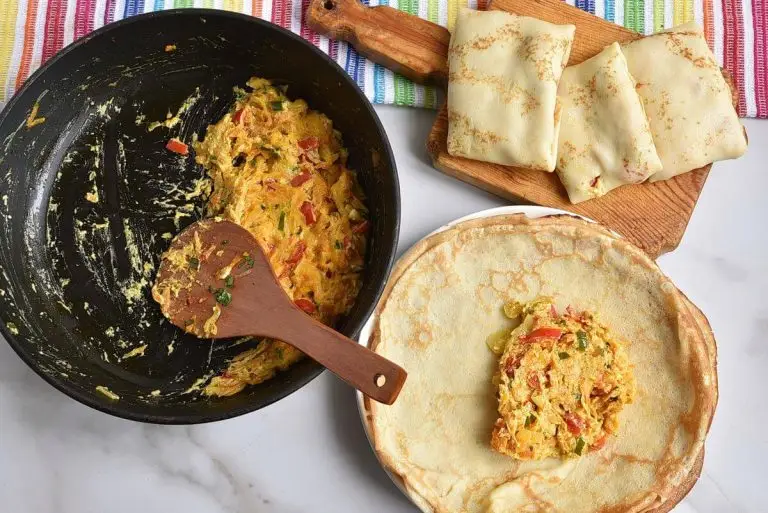 Step 8 - Vegetable Cheese Crepes