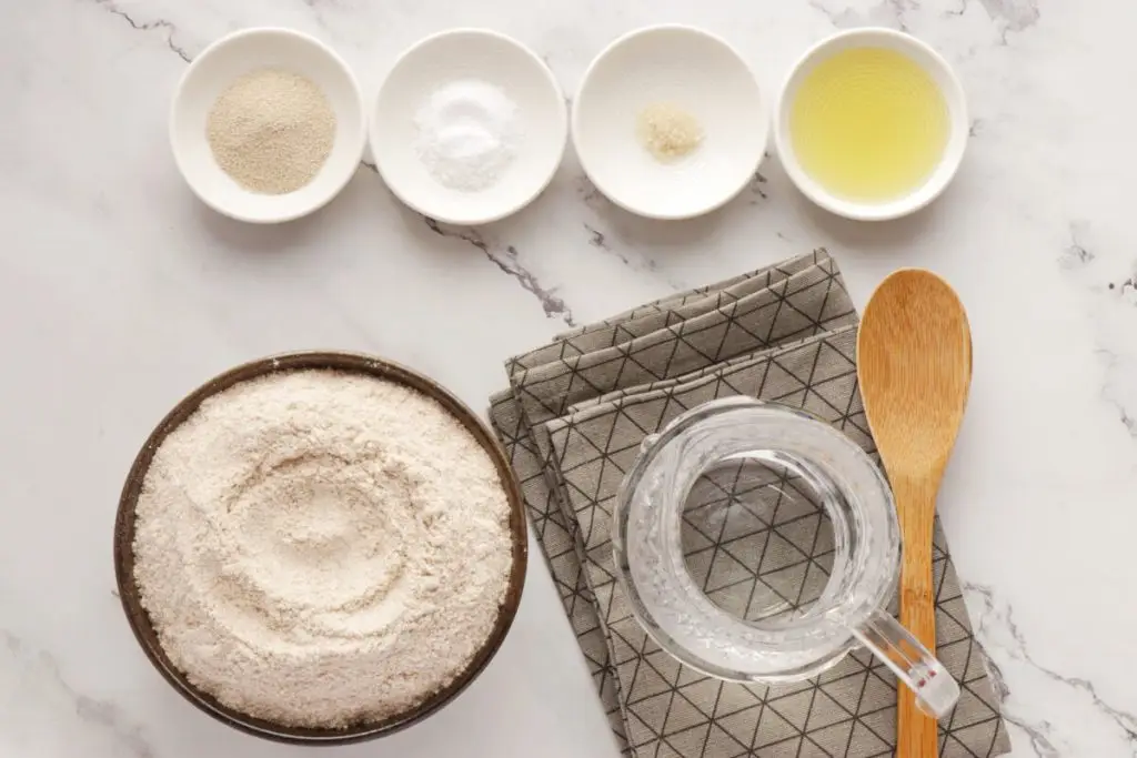 Ingredients for Whole Wheat Pita Bread