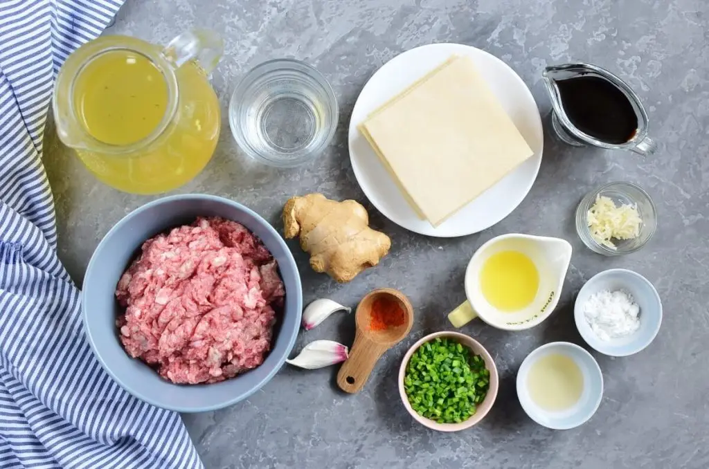 Ingredients for Easy Wonton Soup
