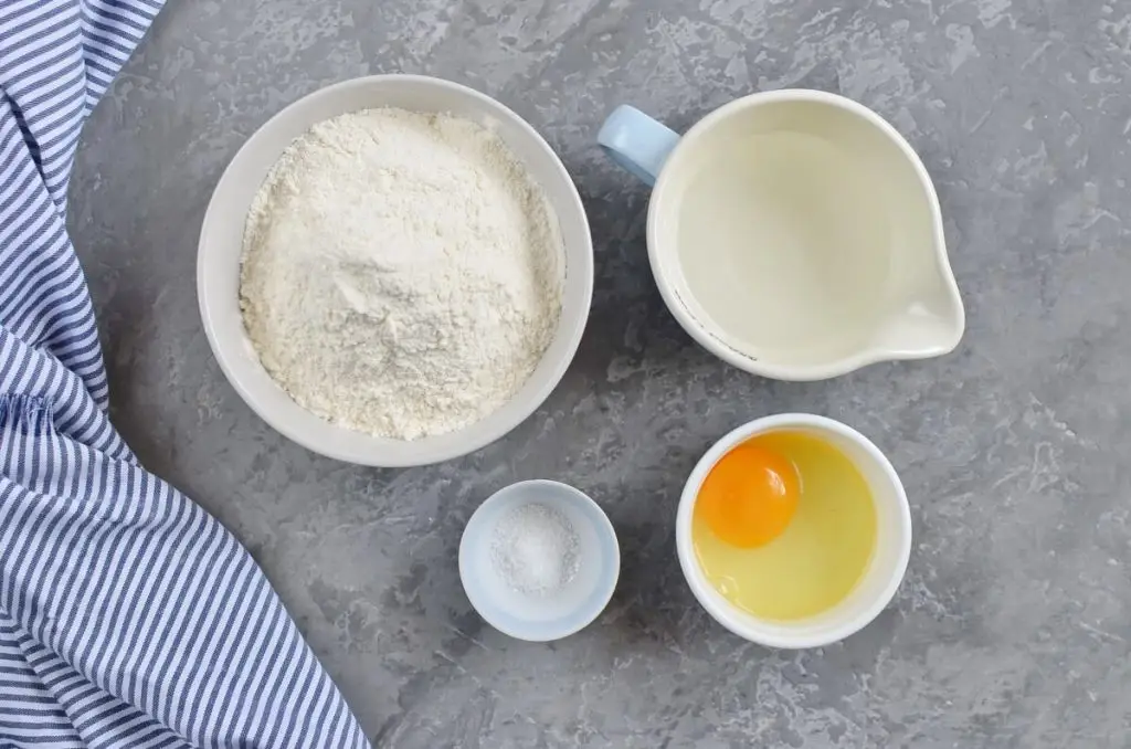 Ingredients for Homemade Wonton Wrappers