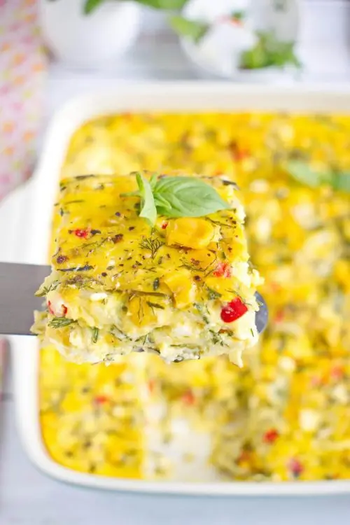 Zucchini, Corn & Egg Casserole