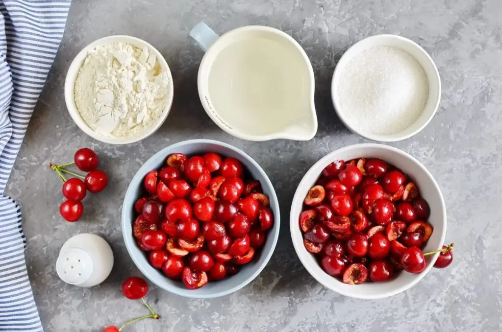 Ingredients for Vareniki (Pierogi) with Cherries