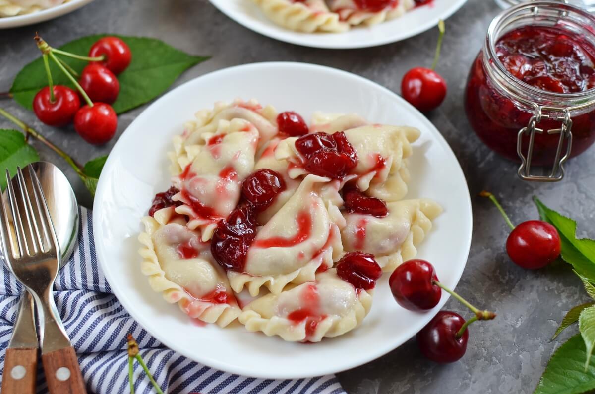 Vareniki (Pierogi) with Cherries-image