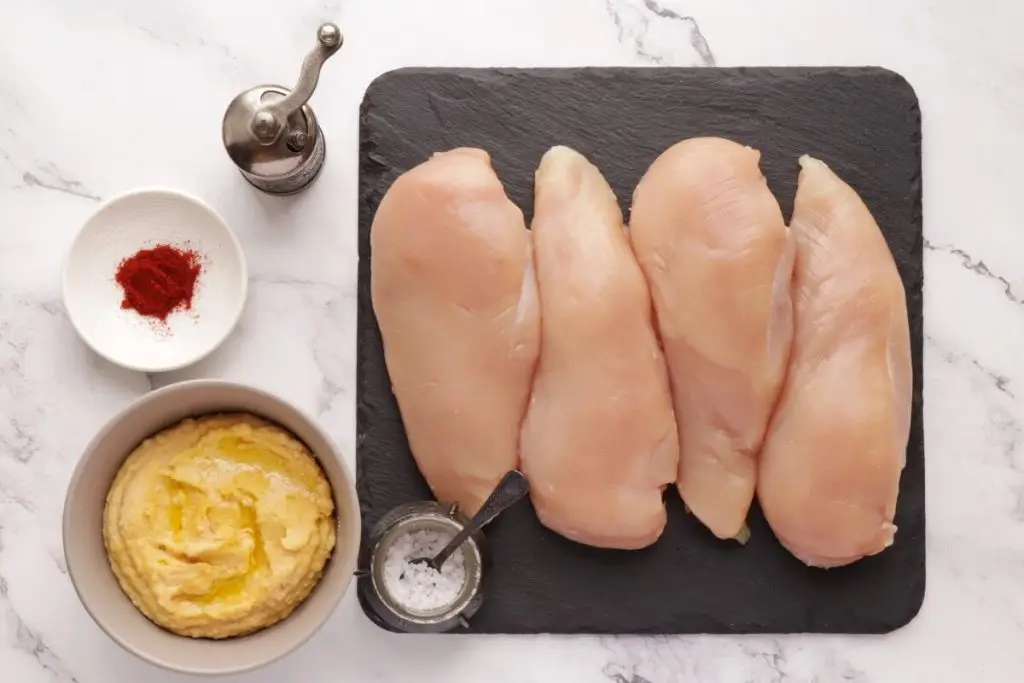 Ingredients for 3-Ingredient Hummus-Crusted Chicken
