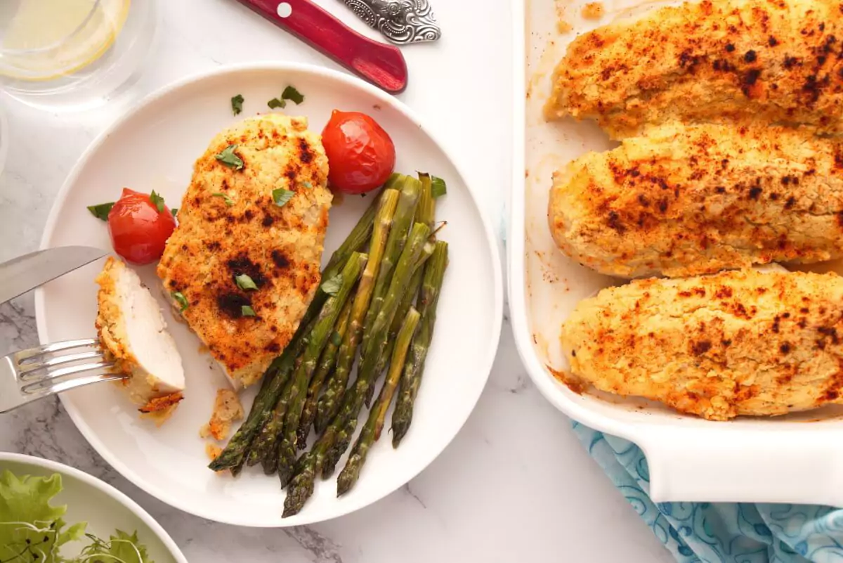 3-Ingredient Hummus-Crusted Chicken