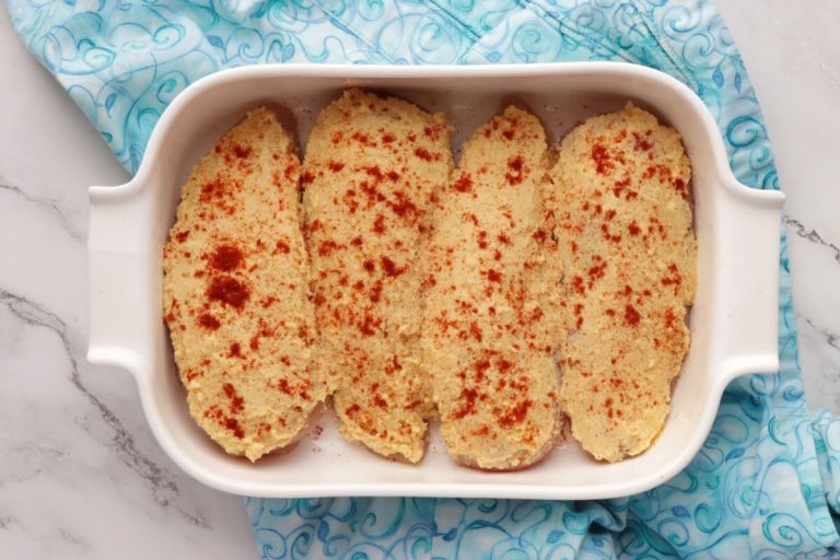 Step 5 - 3-Ingredient Hummus-Crusted Chicken