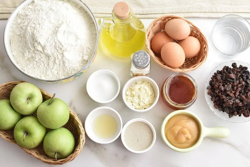 Ingredients for Apple Raisin Bread