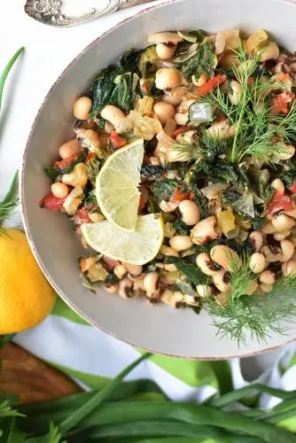Black-Eyed Peas with Greens