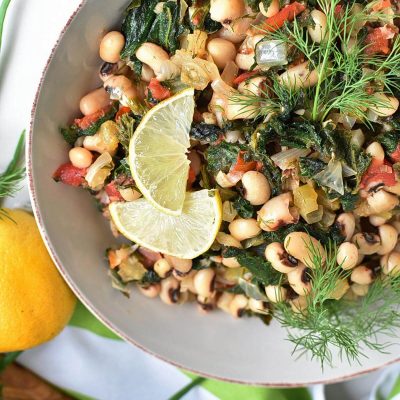 Black-eyed Peas with Greens Recipes–Homemade Black-eyed Peas with Greens–Easy Black-eyed Peas with Greens