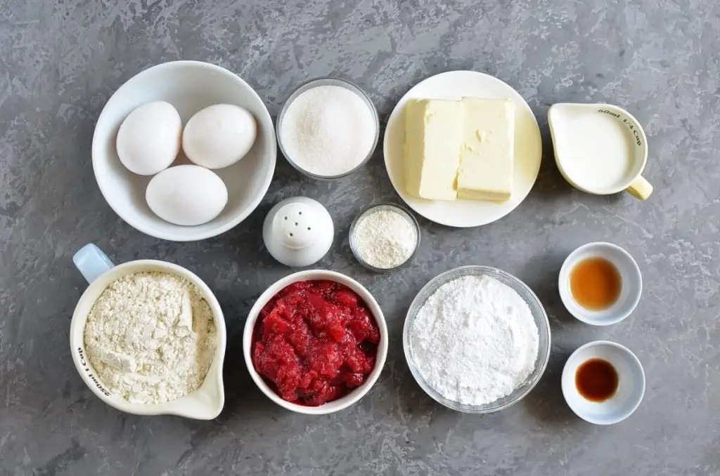 Ingredients for Cherry Kuchen Bars