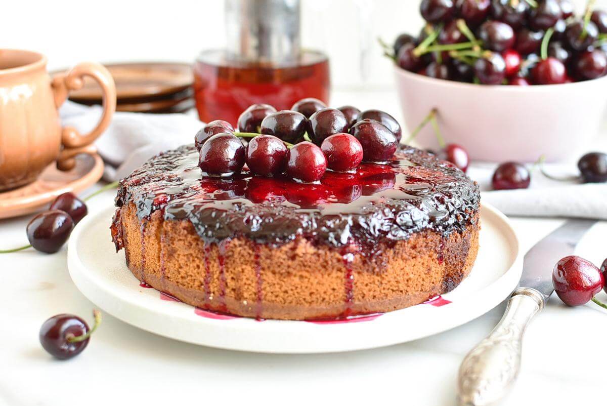 Cherry Upside-Down Cake Recipes–Homemade Cherry Upside-Down Cake–Delicious Cherry Upside-Down Cake