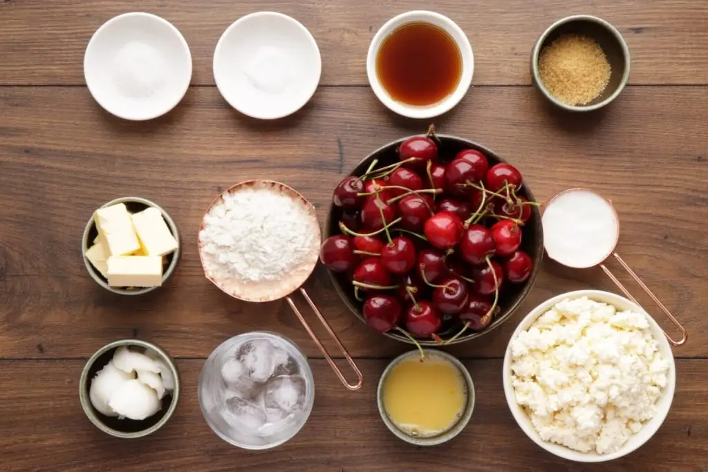 Ingredients for Cherry Vanilla Ricotta Crostata