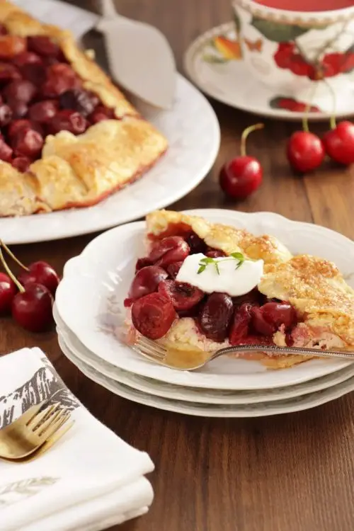 Cherry Vanilla Ricotta Crostata