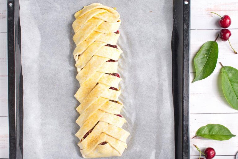 Step 7 - Braided Cherry & Chocolate Pastry