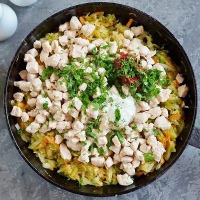 Chicken Cabbage Savory Pirog recipe - step 6