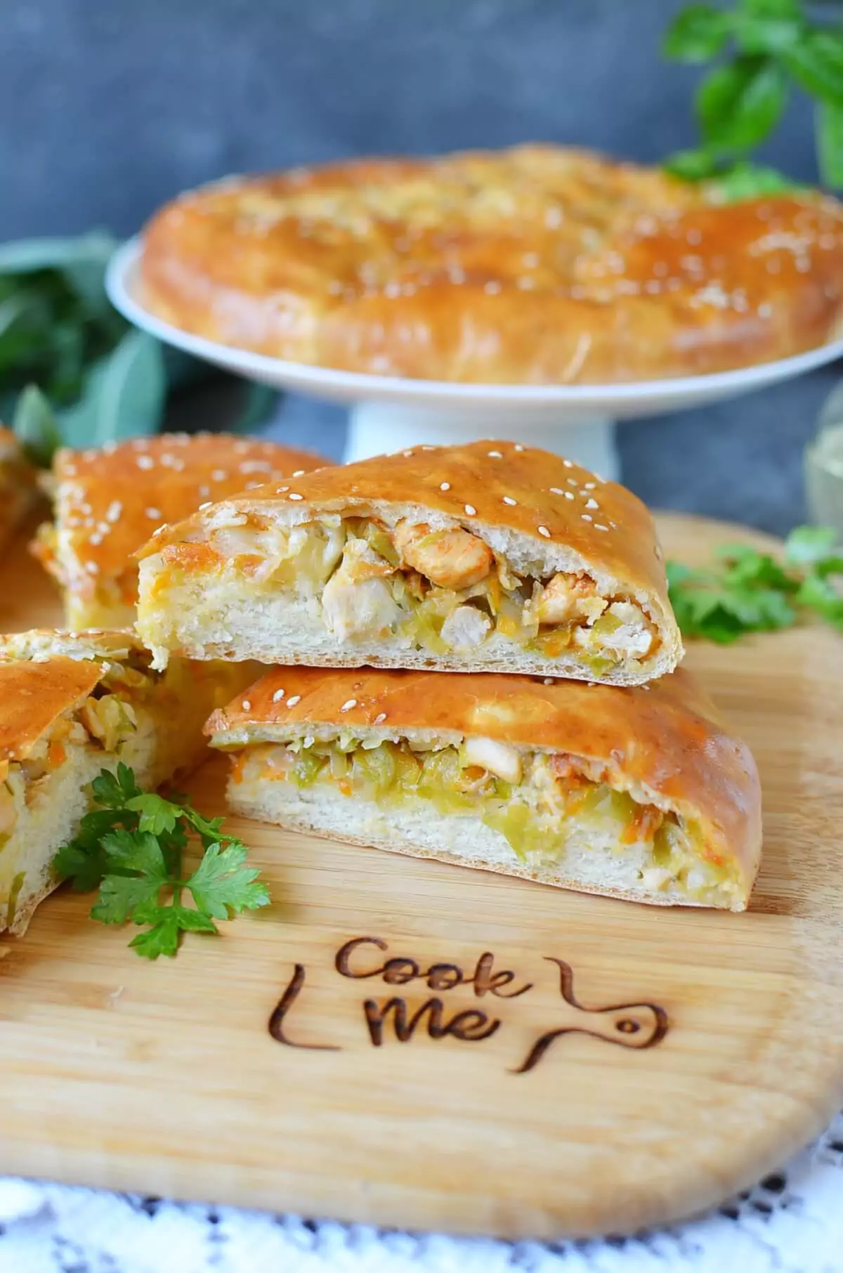 Chicken Cabbage Savory Pirog