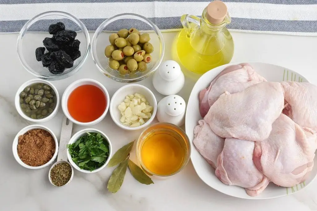 Ingredients for Chicken Marbella