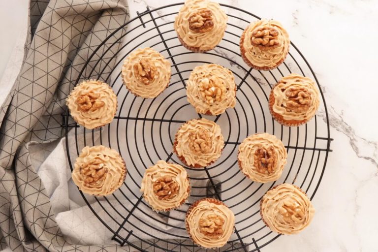 Step 8 - Coffee Cream & Walnut Cupcakes