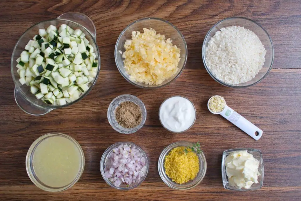 Ingredients for Courgette & Lemon Risotto