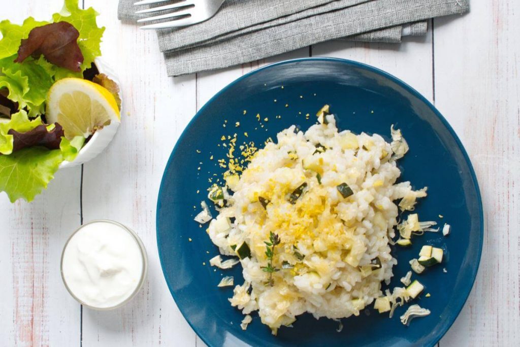 How to serve Courgette & Lemon Risotto