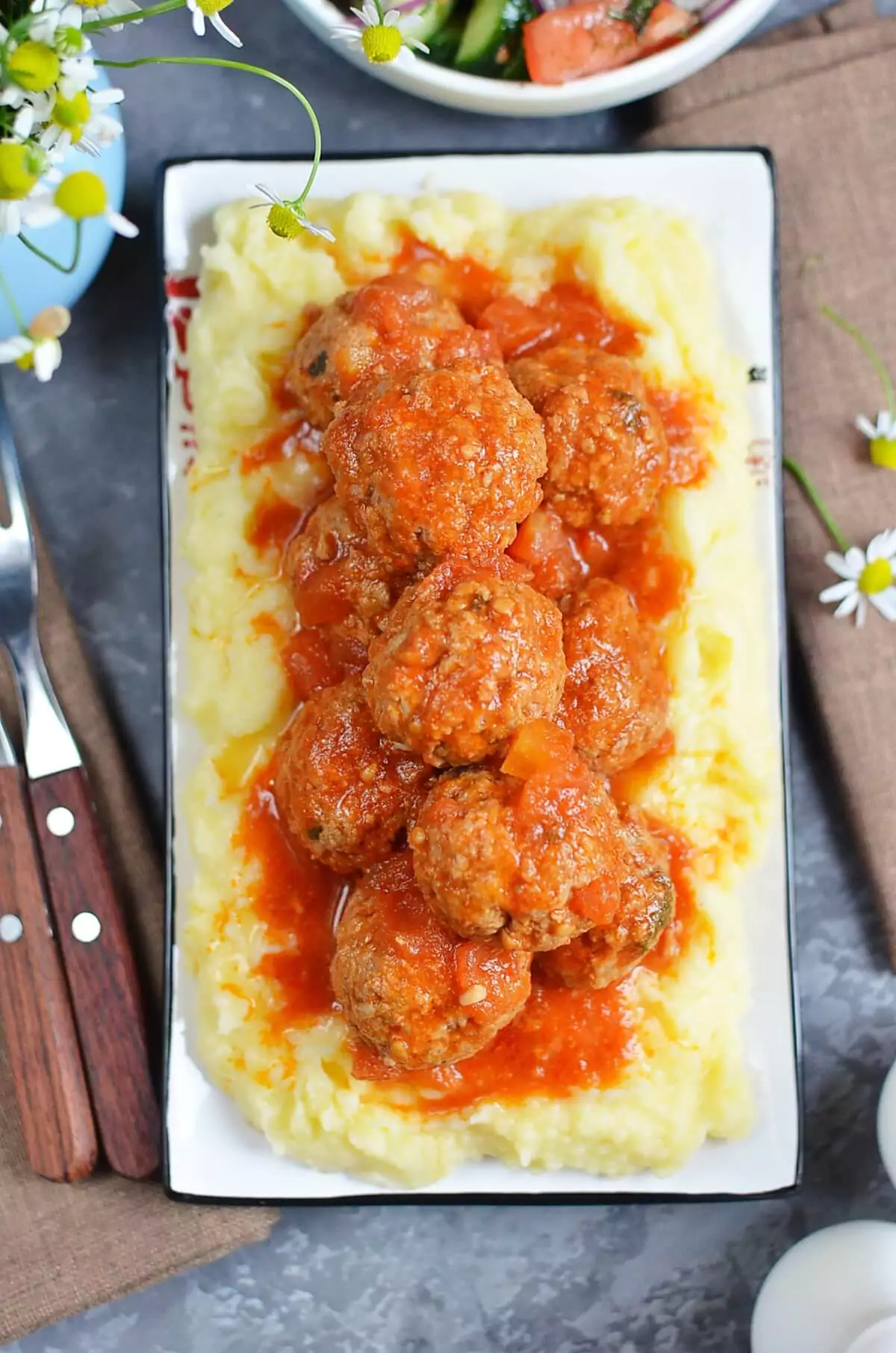 Cumin Spiced Meatballs in Rich Tomato Sauce