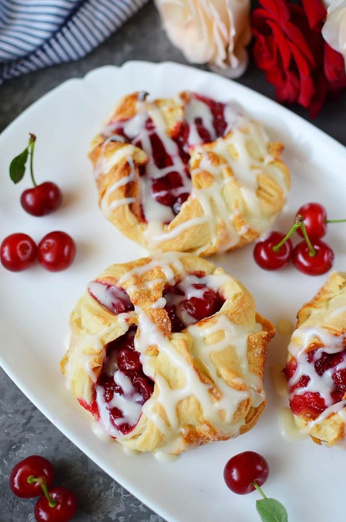 Easy Cherry Turnovers with Puff Pastry