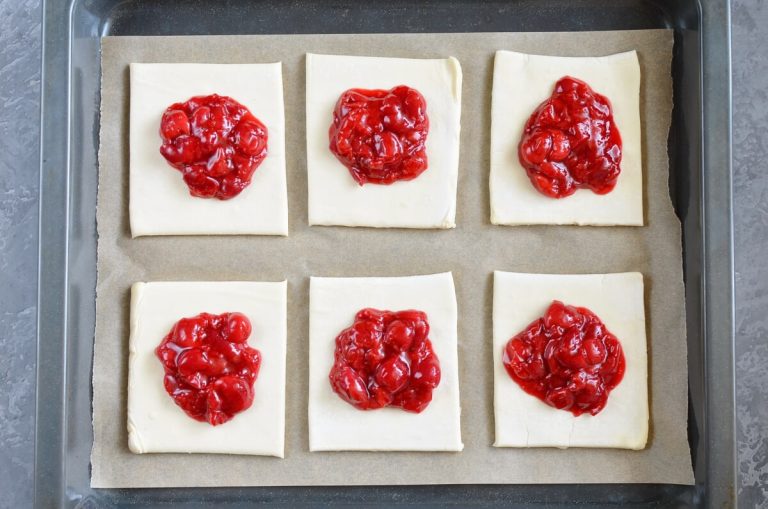 Step 3 - Easy Cherry Turnovers with Puff Pastry