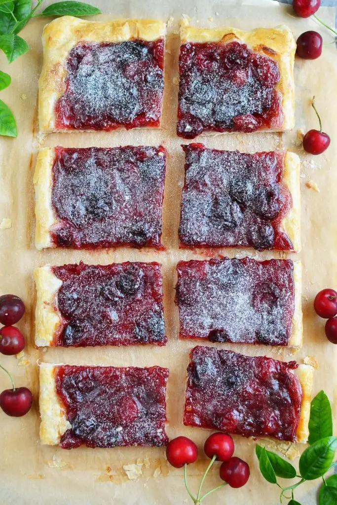 Easy Cherry Puff Pastry Tart