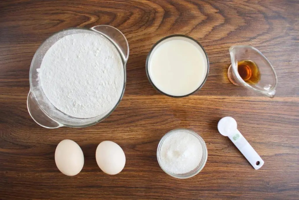 Ingredients for Fluffy Japanese Pancakes