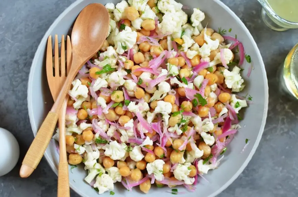 Herby Cauliflower Salad with Chickpeas