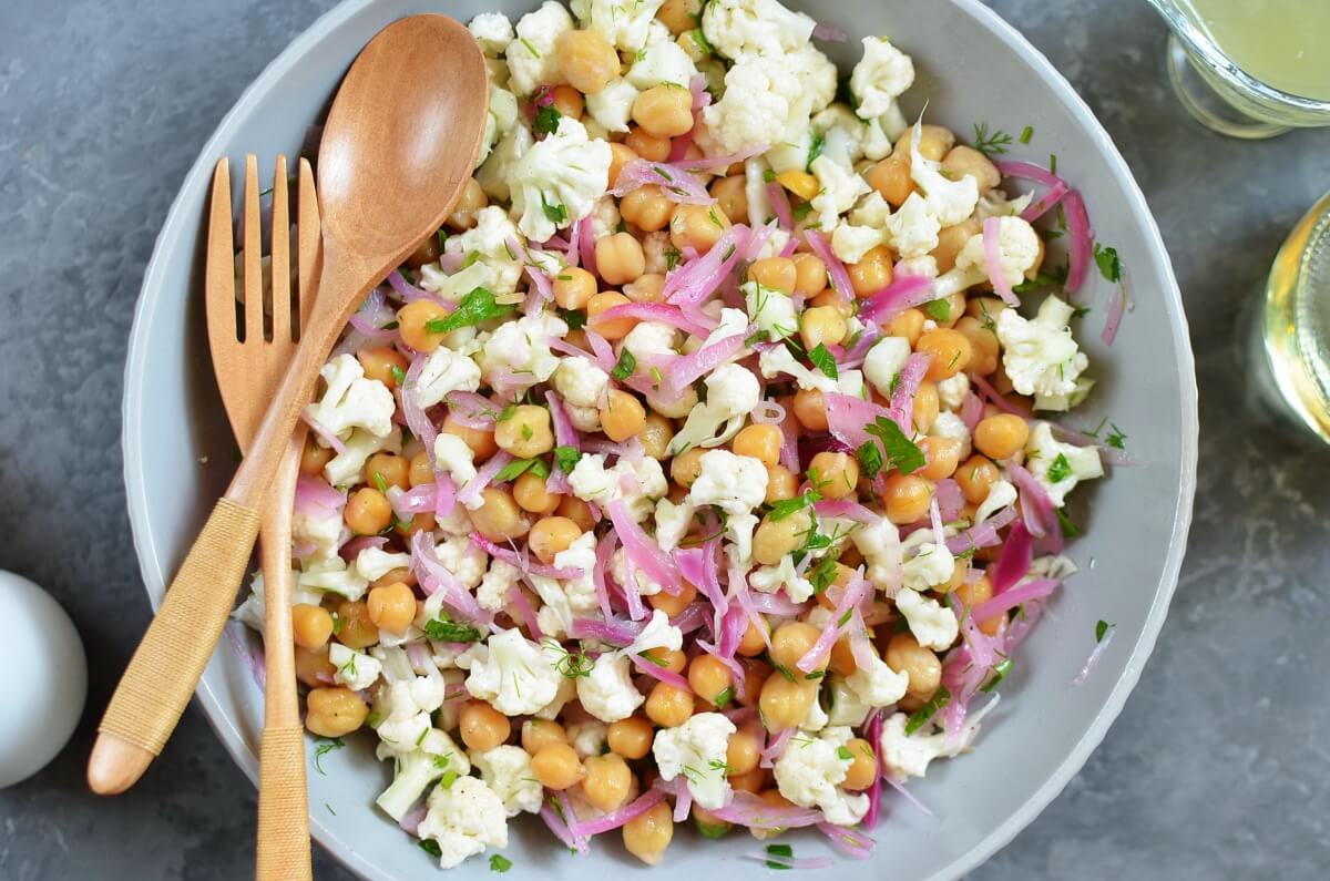 Herby Cauliflower Salad with Chickpeas