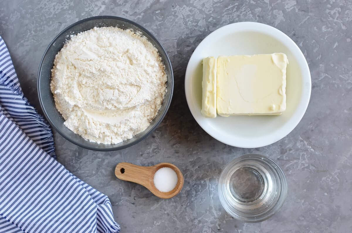 Ingridiens for Quick Puff Pastry Dough