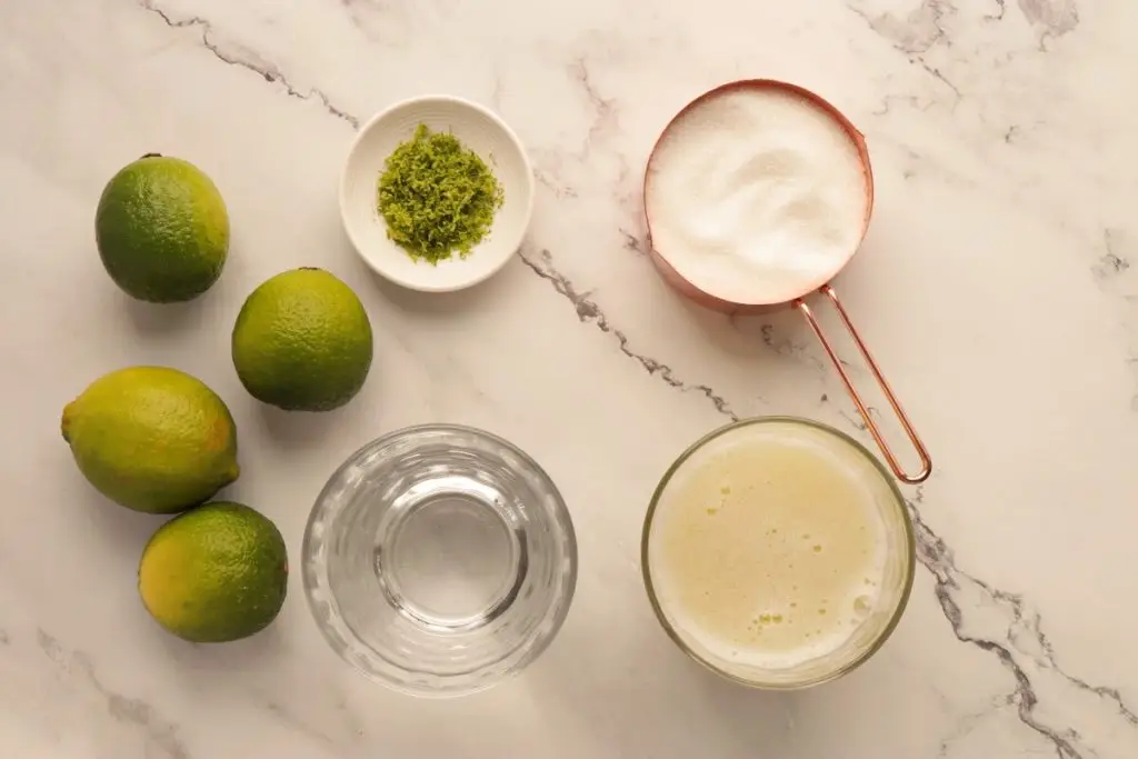 Ingredients for Homemade French Lime Sorbet
