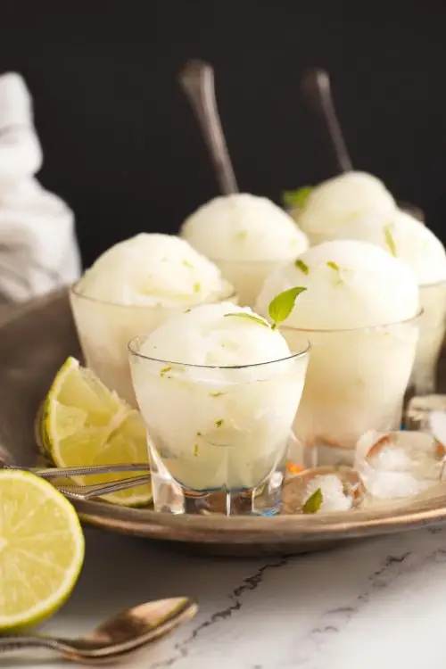 Homemade French Lime Sorbet