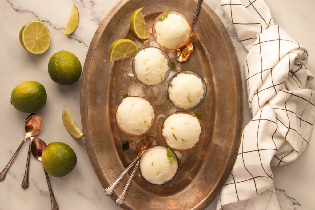 How to serve Homemade French Lime Sorbet