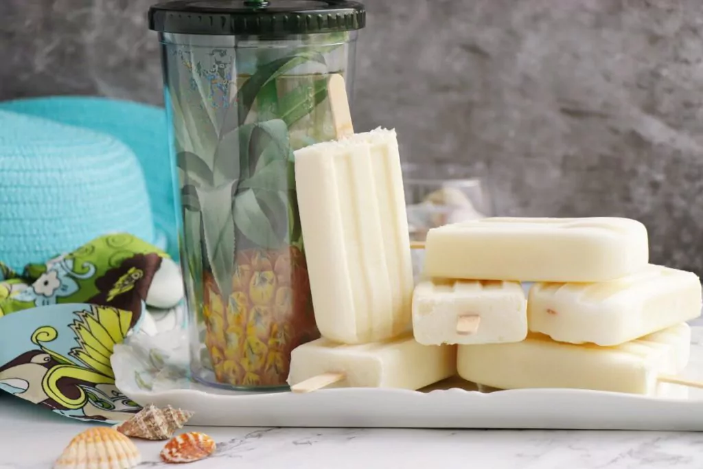 Homemade Piña Colada Popsicles