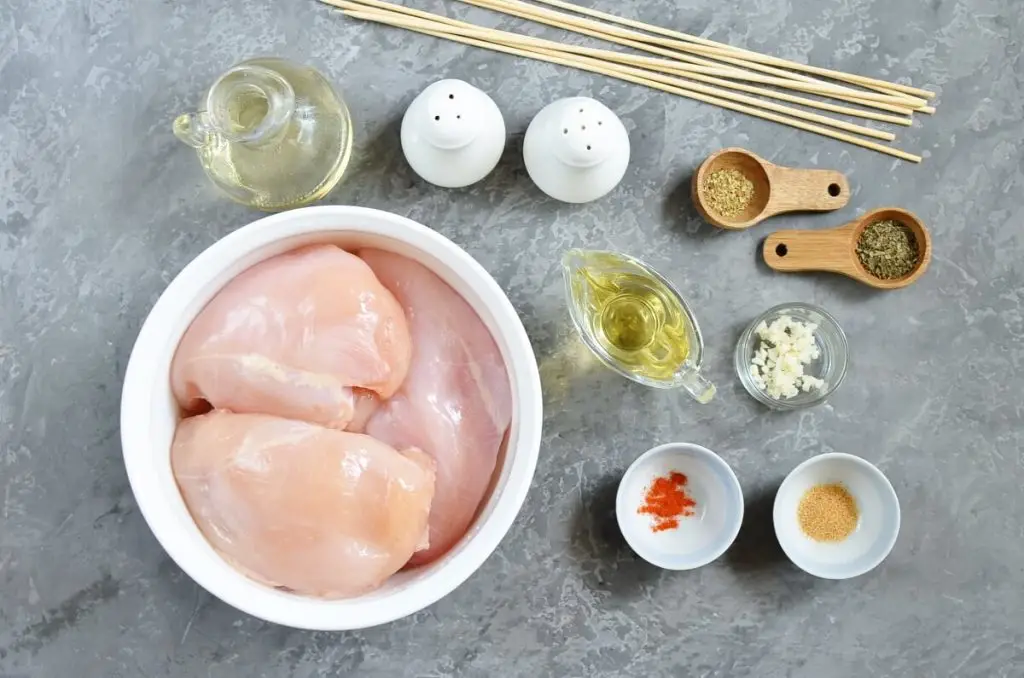Ingredients for Italian Chicken Kabobs