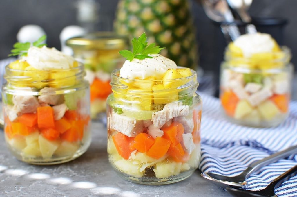 How to serve Jar Chicken Salad with Pineapple & Potatoes