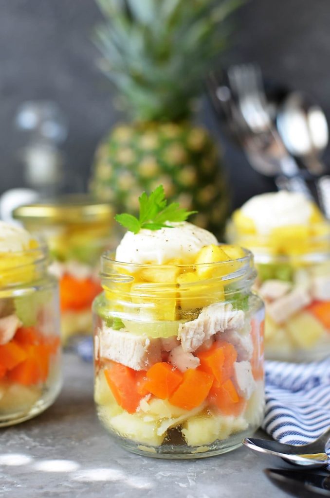 Jar Chicken Salad with Pineapple & Potatoes