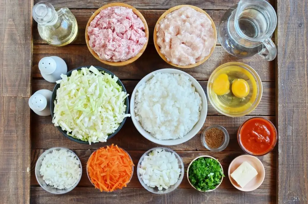Ingredients for Lazy Cabbage Rolls