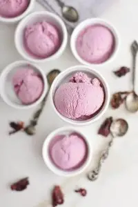 Lemon-Hibiscus Frozen Custard