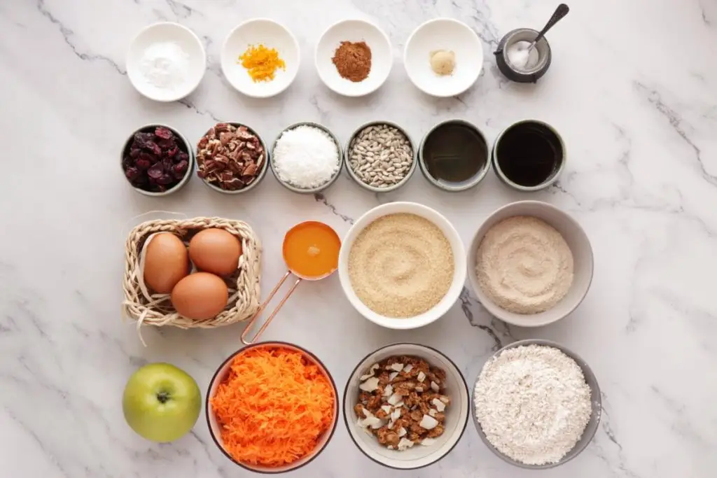 Ingredients for Morning Glory Muffins