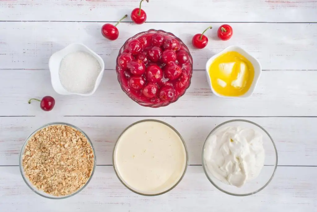 Ingredients for No Bake Cherry Cheesecake